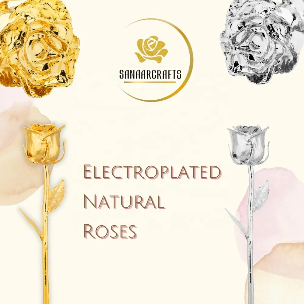 24k Gold Rose Flower Dipped In 24k Gold For Marriage Gift Buy Natural