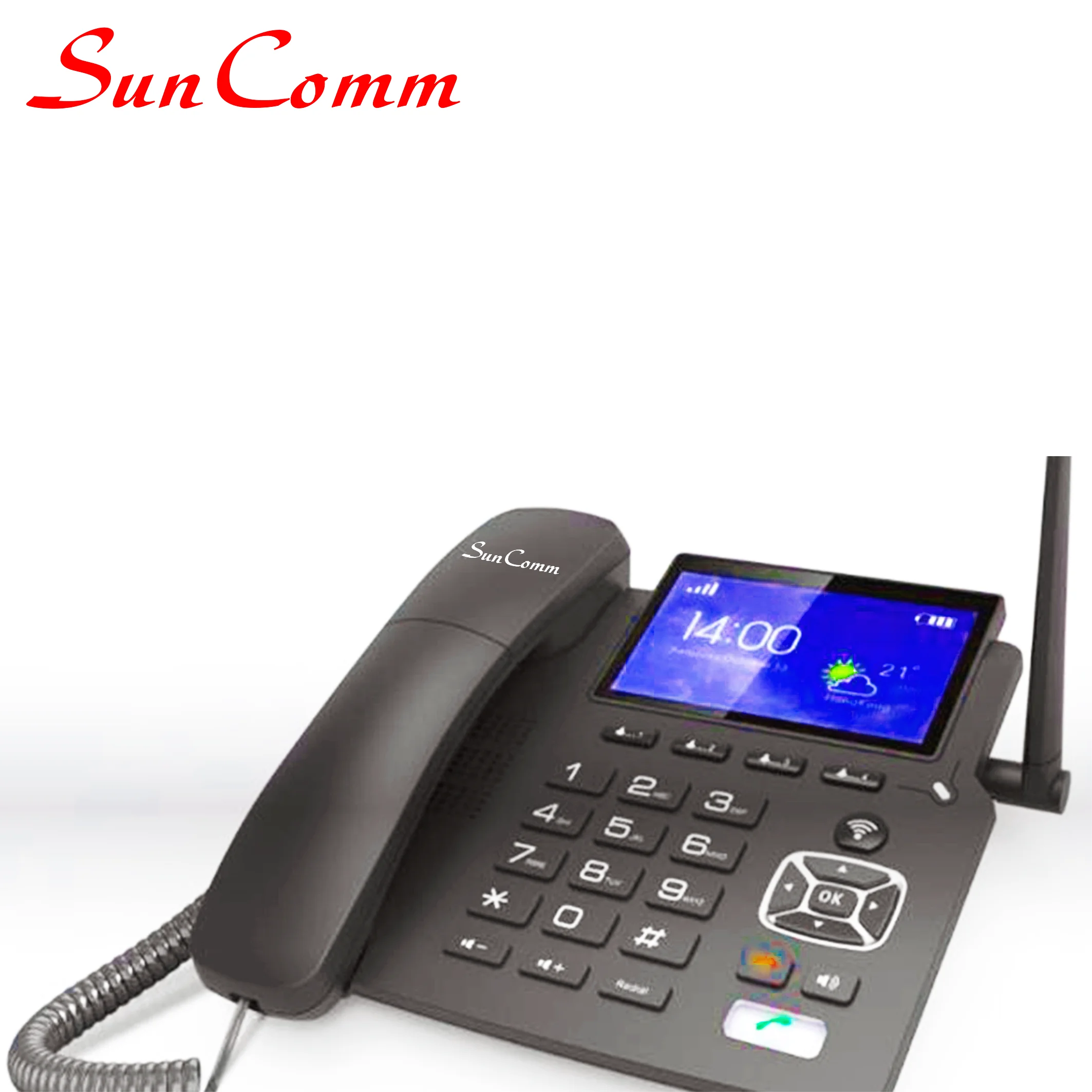 タッチスクリーン4G LTE固定ワイヤレス固定電話SIMカード付きAndroid 