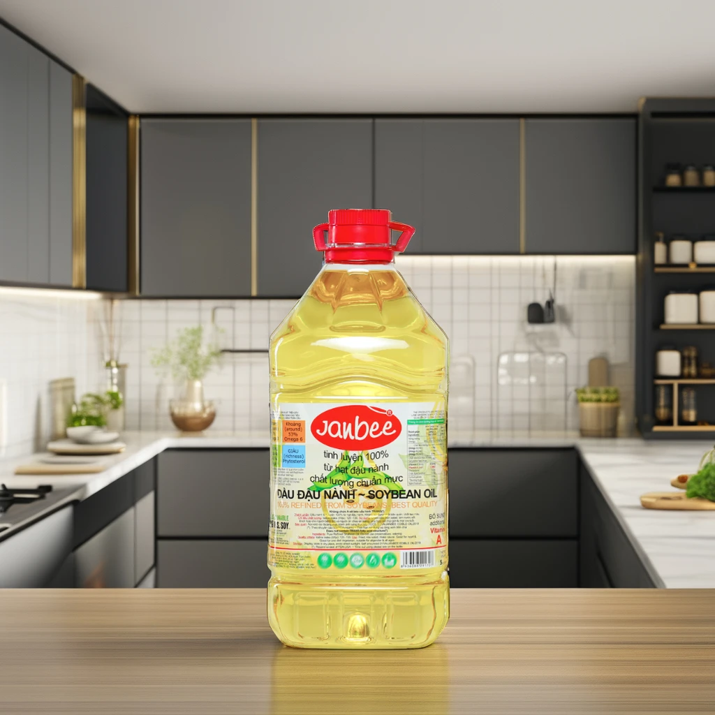 High Quality 100% Refined Soybean Oil Ingredients 5L Crude Processing Preservatives Used for Cooking From Vietnam