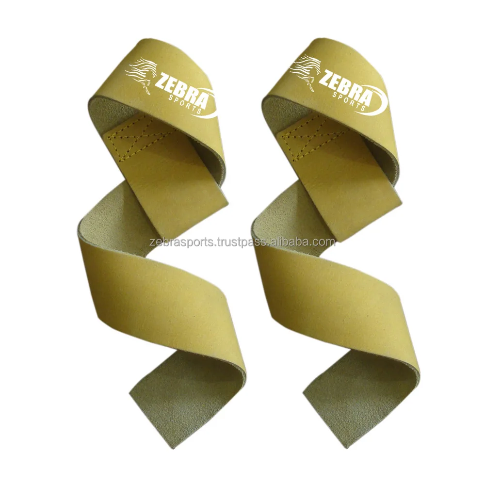 Customized Leather Lifting Strap Weight Wrist Custom Logo Fitness Gym