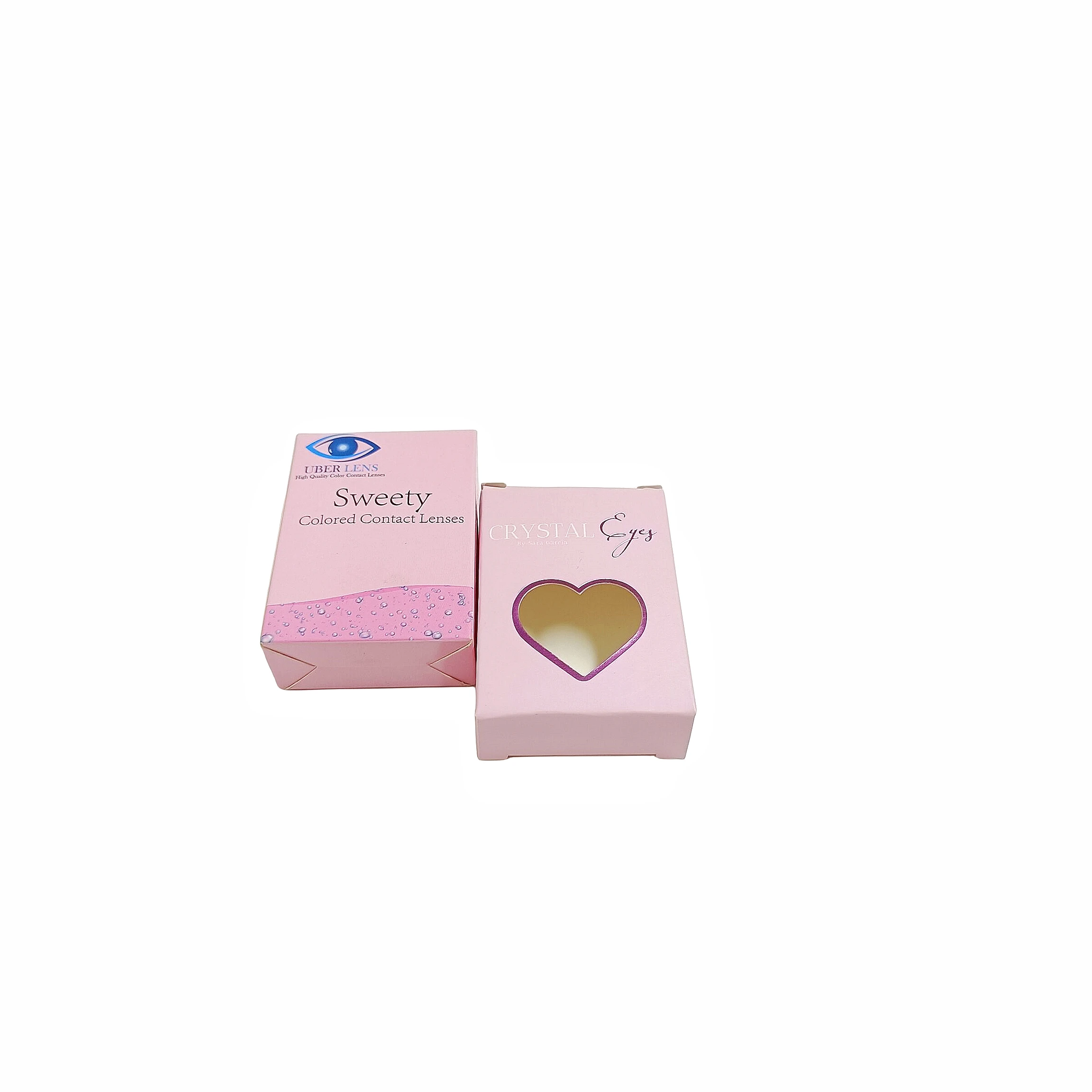 Lens Box Customized with Company logo for 1 Pair Contact Lenses Packaging Paper Box with Labels