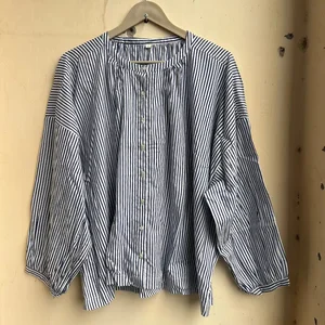 Hand Block Printed Top Summer Cotton Top Women Top Handmade Cotton Blouse Round Neck Linen Cotton Long Sleeve Top Gift For Her