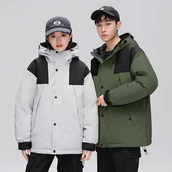 Men High Quality Down Windbreaker Outdoor Puffer Plus Size Winter Mens Fleece Custom Long Men's Down