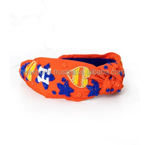 Wholesale Astros Gameday Beaded Headband Elevate Your Astros Fandom