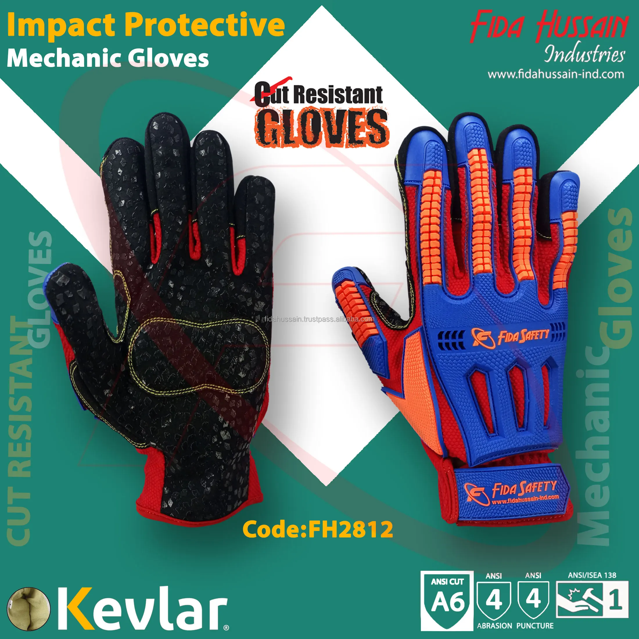Fida Hussain Impact Protective Mechanic Gloves For Oil And Gas Field