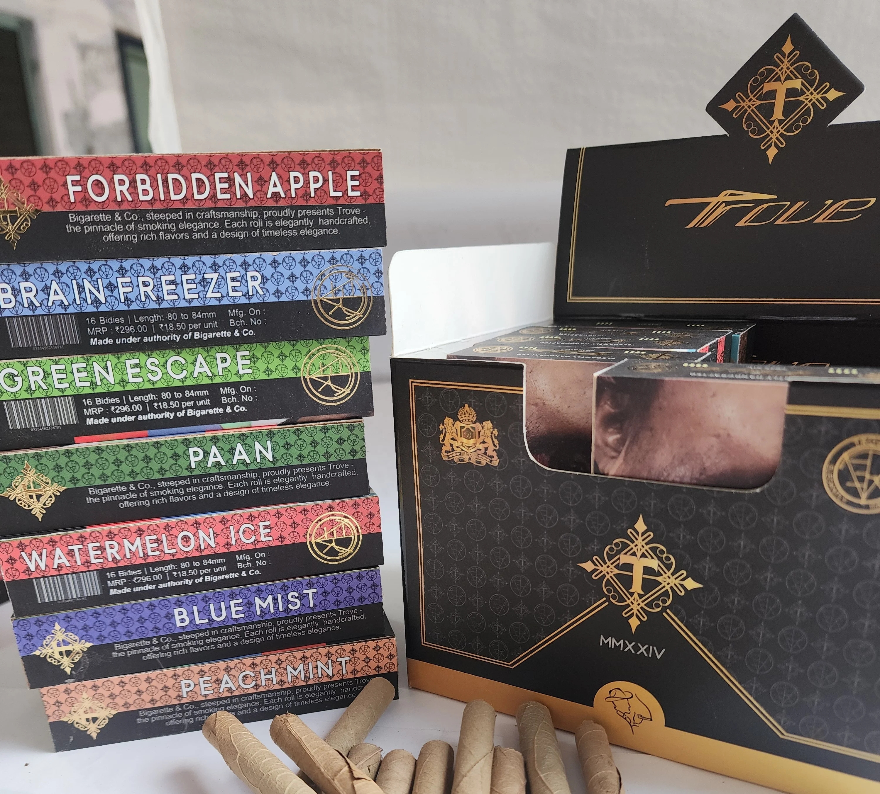 herbal sticks cigarettes Peach flavor Herbal Hand rolled Premium Brown paper hand rolled herbal  sticks rolled in ebony leaf brown paper exotic flavors
