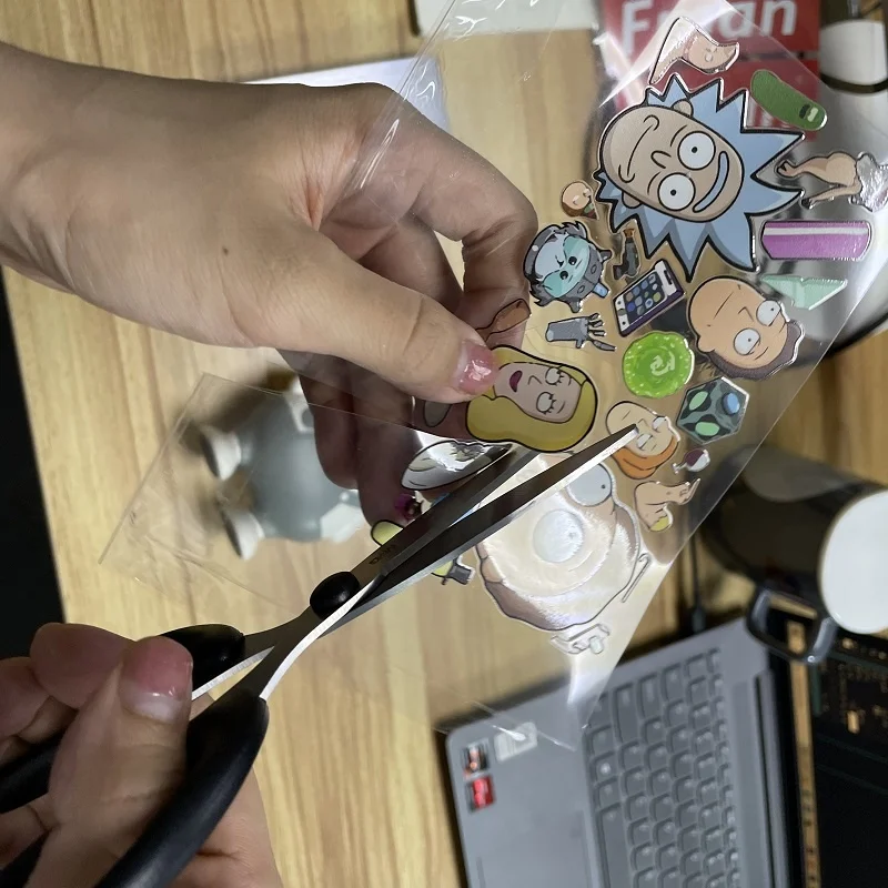 New UV DTF a and B Film Sticker AB Crystal Label Roll to Roll Metallic Glue 30cm Printer Varnish Printing Machine