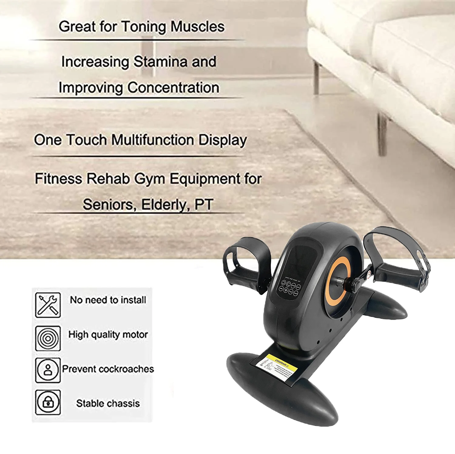 Low Price Home Electric Mini Exercise Bike Portable LCD Display Under Desk Pedal Exerciser