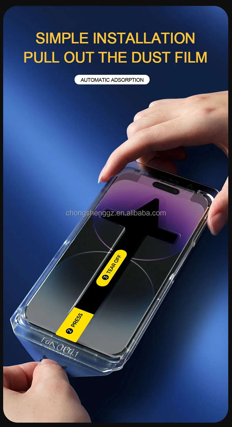 Automatic Dust Free Antispy Screen Protectors Tempered Glass Privacy