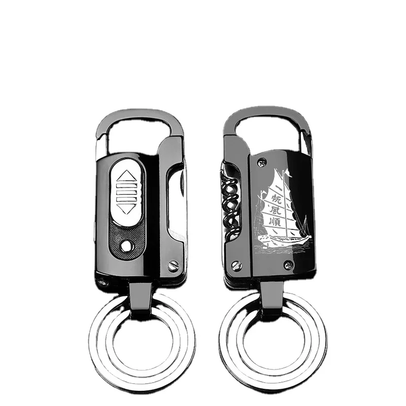 10 in 1 Multifunction Keychain Lighter Wine Bottle Opener Usb Lighter Key Chain Lighter Rechargeable