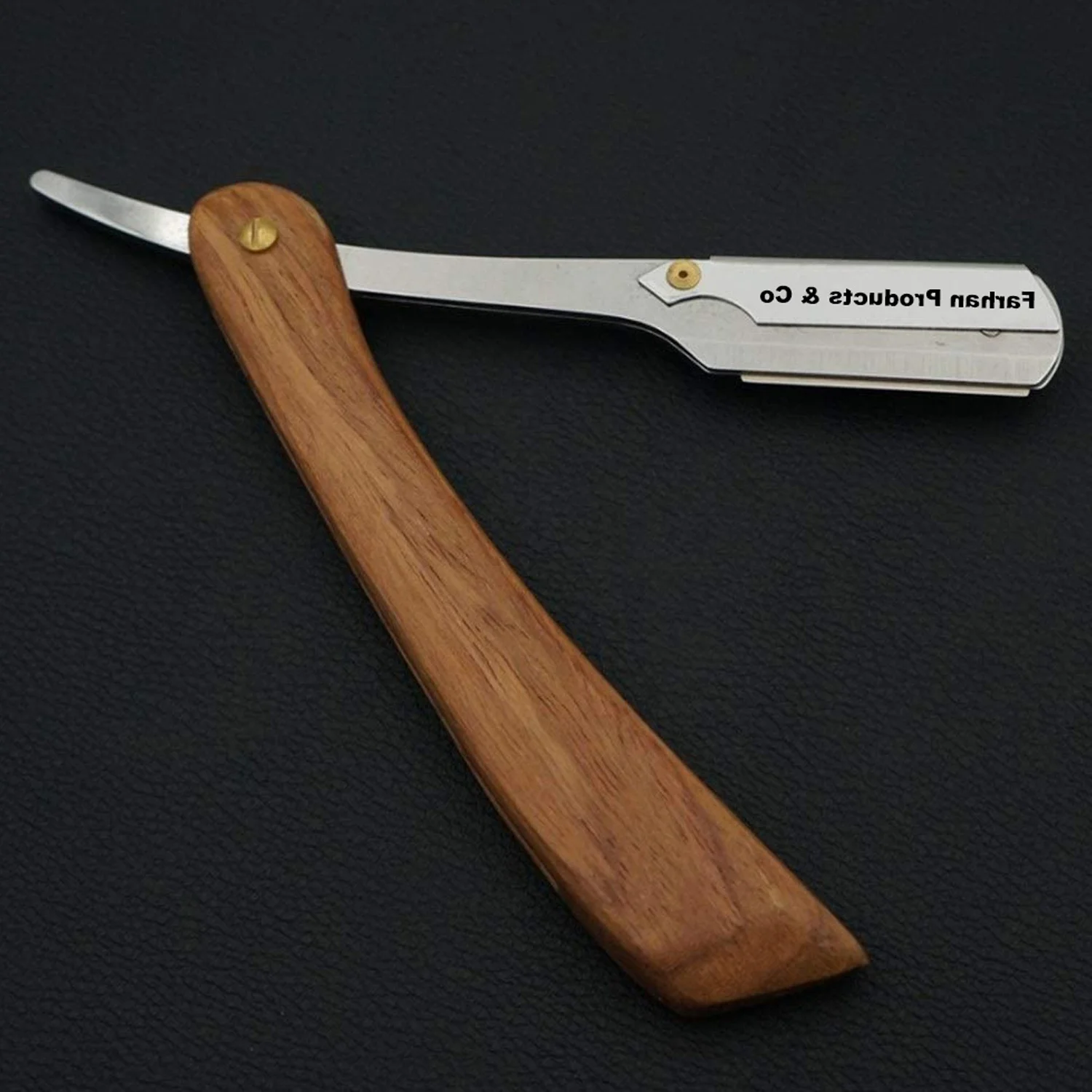 Folding Blade Razor Beard Shaving Tools Private Custom Logo Plating Gold Professional Facial Straight Barber Razor