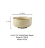 Tazón para fideos planos de 6 pulgadas (beige)