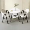 White 1 table + 2 chairs