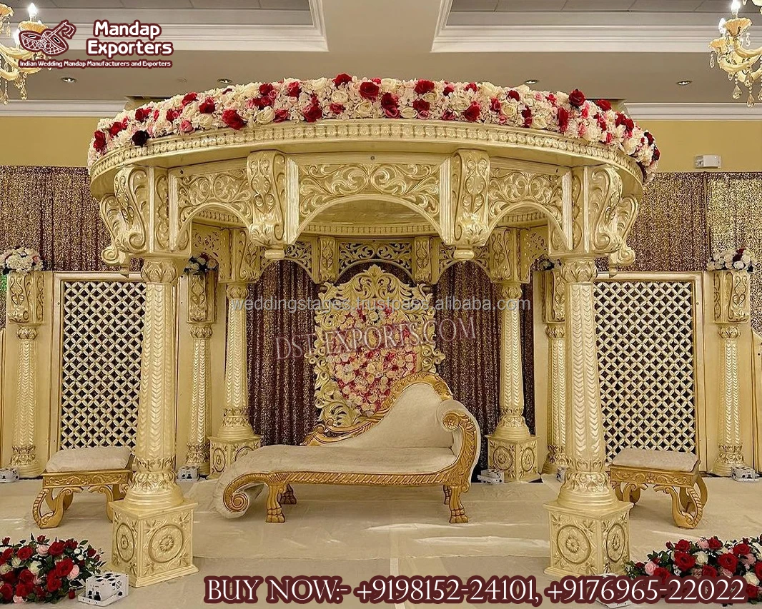 Luxurious Palace Style Grand Wedding Mandap Raj Mahal Mandap For Indo ...