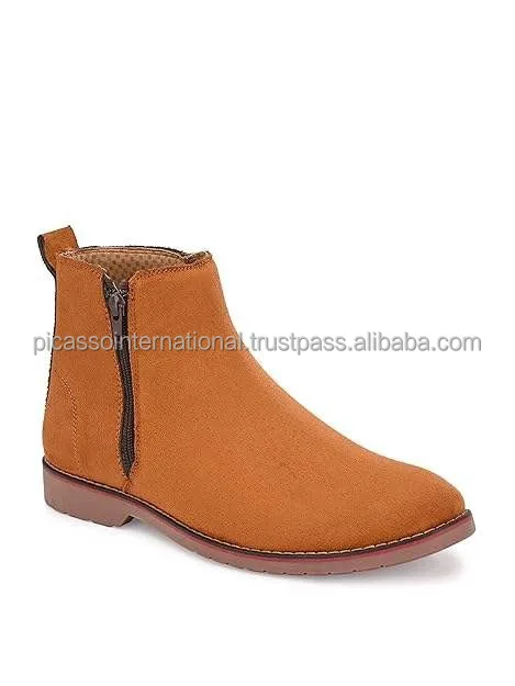 Leading Indian Exporter of Superior Quality Casual Wear 100% Swede Leather Ancle Shoes Boots for Men at Direct Factory Price