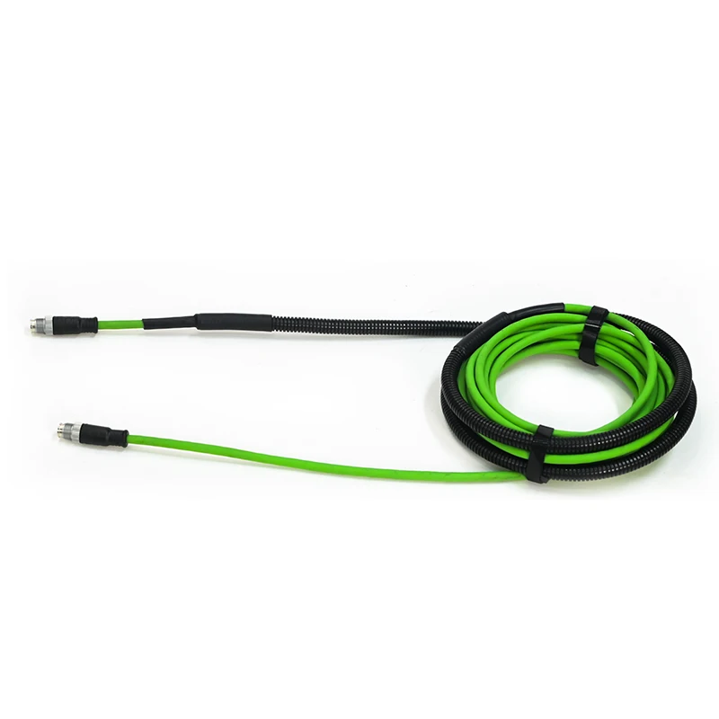 Factory OEM CAT5E 4Pin 8Pin M12 Ethernet Network Cables SFTP M12 Industrial Cable with Corrugated Pipe