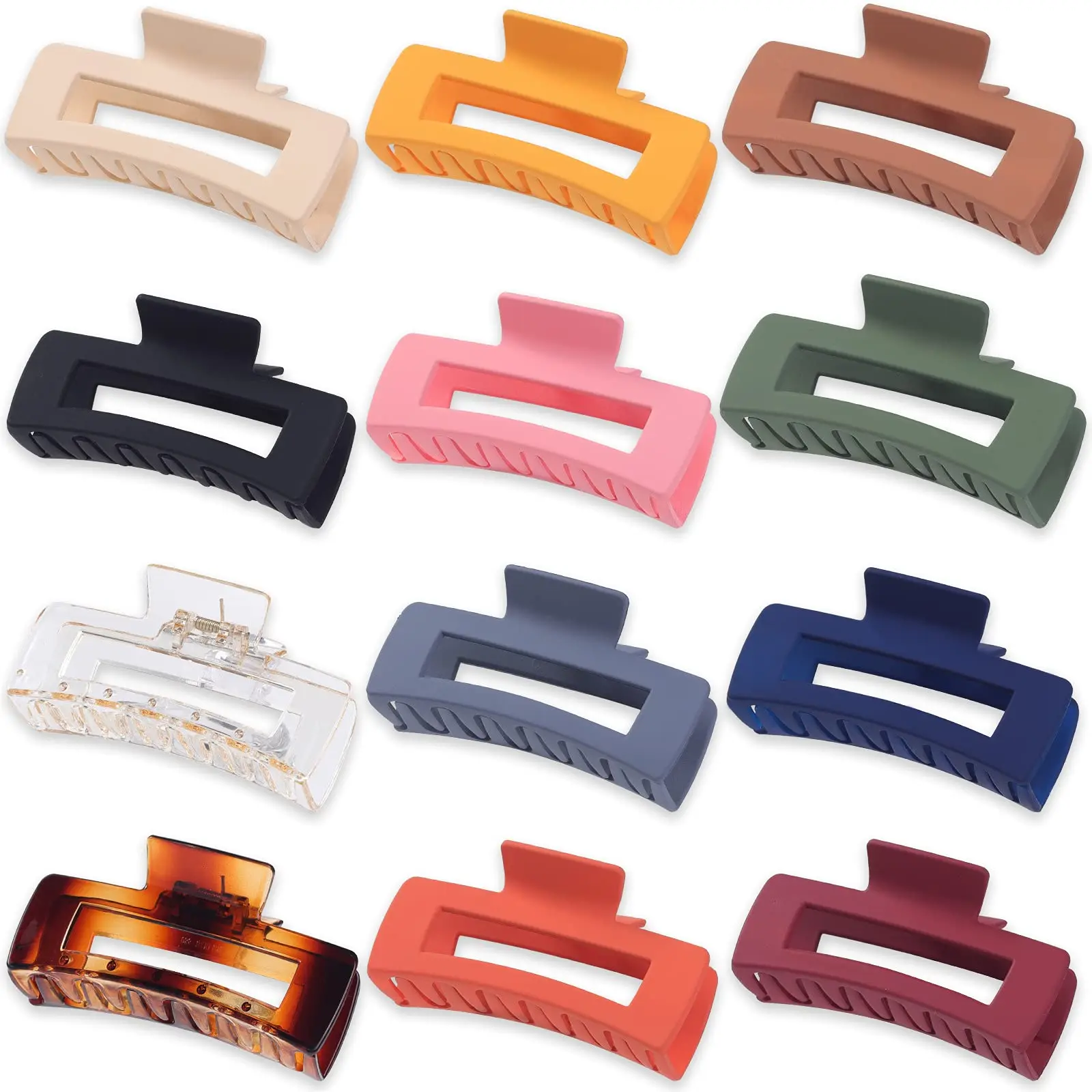CANYUAN10.5cm Best seller custom fashion acetate large hair clips classic tortoise 10.5cm hollow out hair claws for women