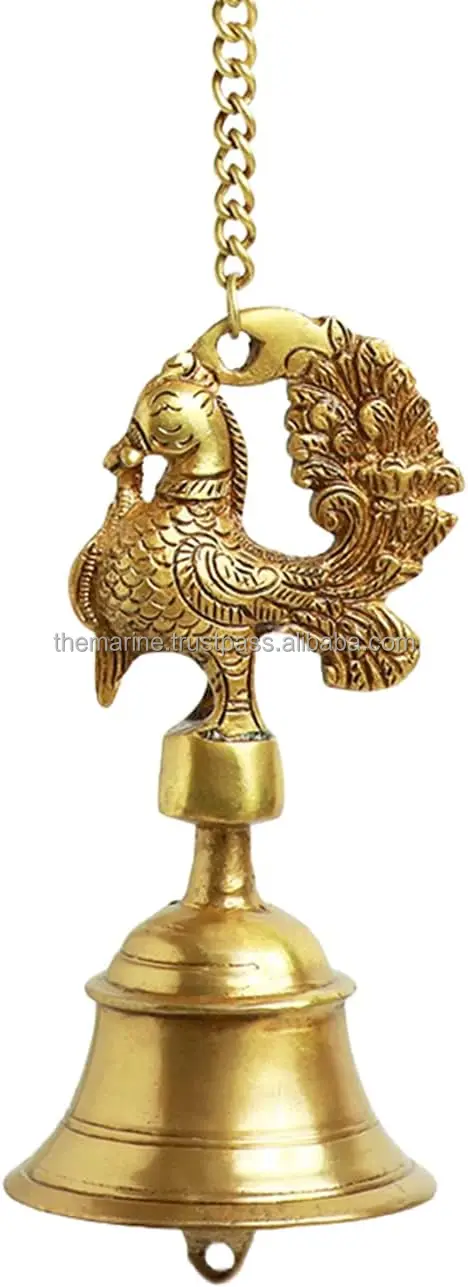 Buy 33 Brass Hanging Bell in Lord Ganesha Design Big Brass Bell With Chain Hanging Ritual Bell for Home Mandir Temple,brass Ghanti,brass Ghanta Online in India