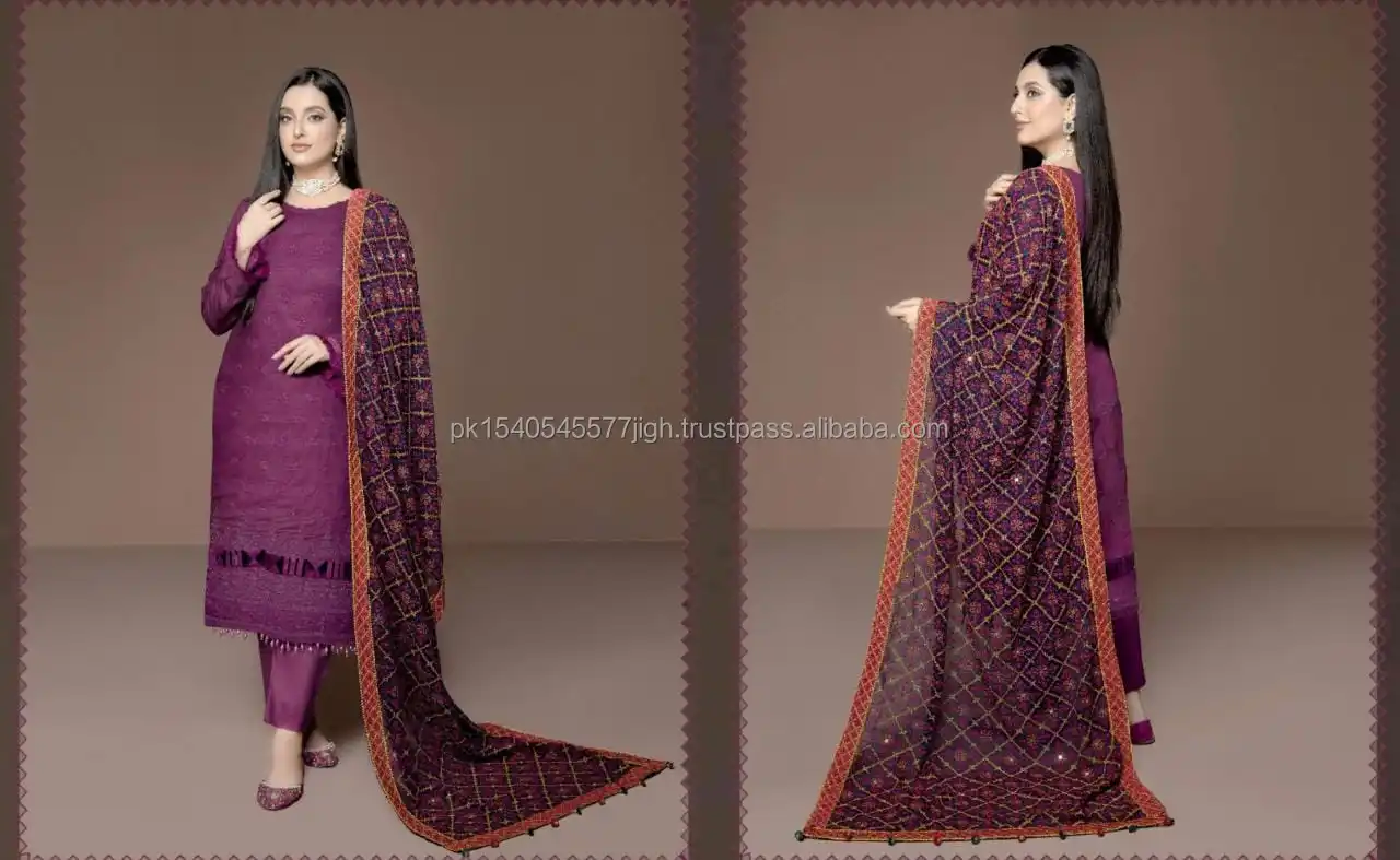 Zaaviay Lavender Breeze Chikankari Suits Pret 3 Piece Festive Collection
