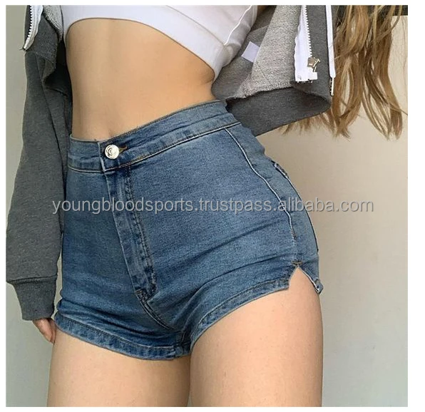2022 Summer Slim Fit Ripped Jeans Summer High Waist Denim Shorts For