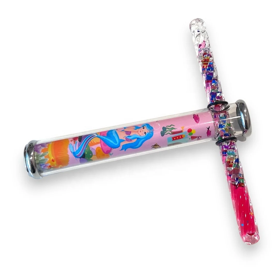 Красочный калейдоскоп сенсорный жидкий движение блестящая палочка