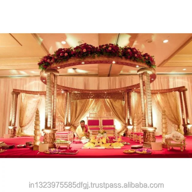 Indian South Indian Traditional Wedding Mandap With Beautifully