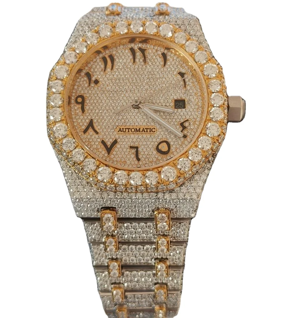 Arabic Dial Two Tone Audemars Piguet Bust Down Real Mens Watch