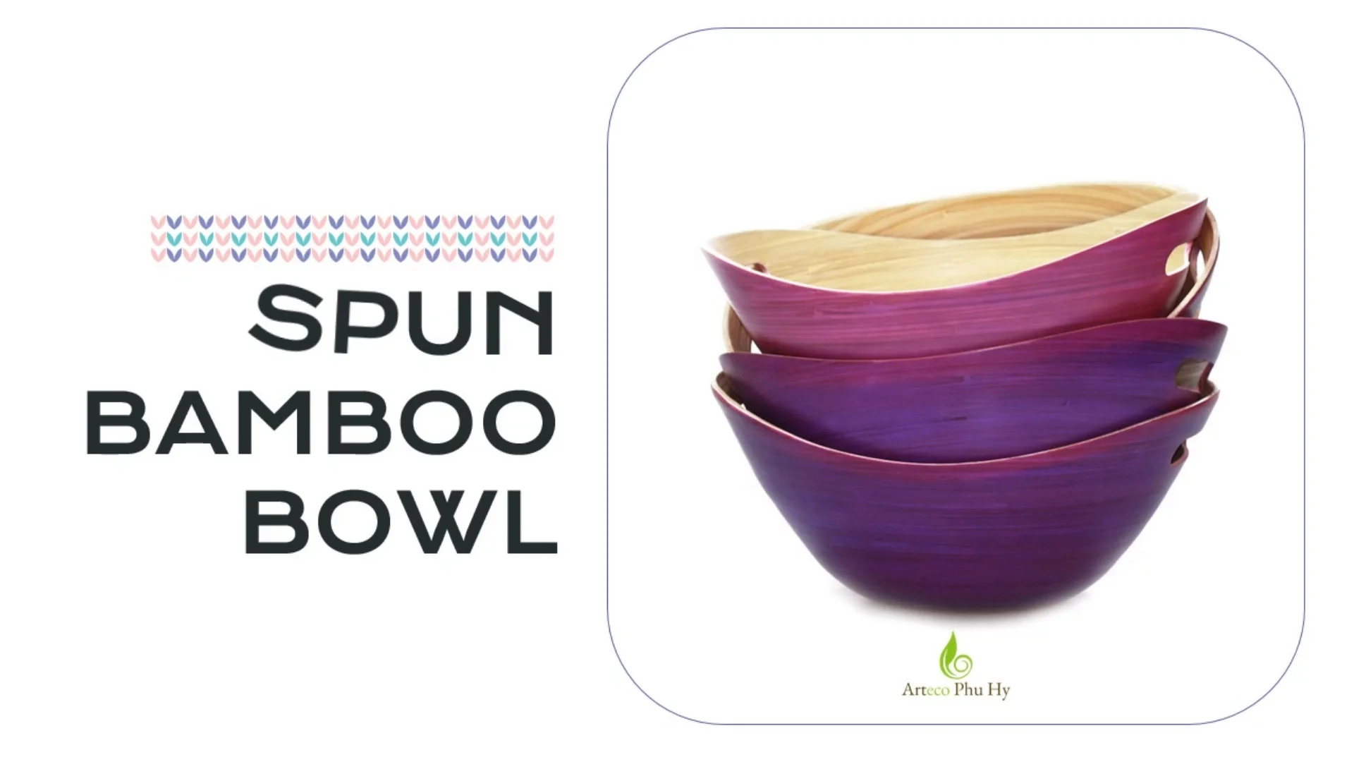 Best Choice Painted Ecofriendly Basic Bamboo Spun Bowl Handcrafted