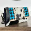 Turquoise & Black Chekered
