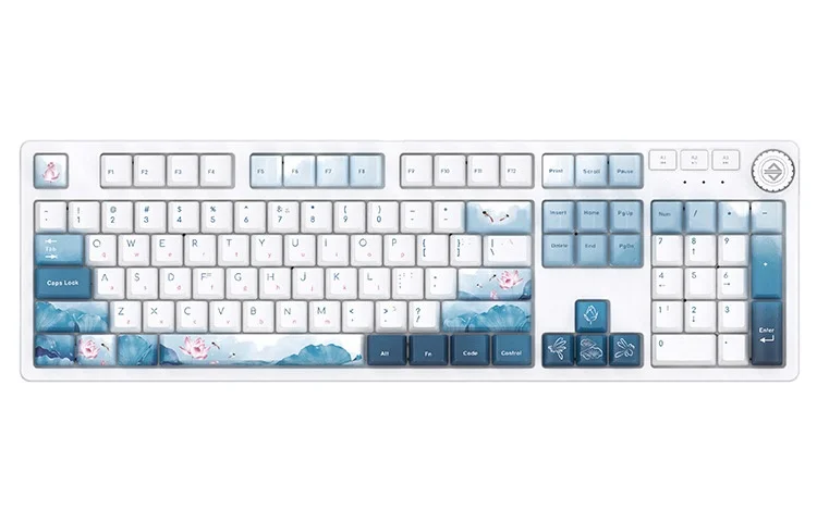 ●A.K PRODUCTIONS Ajazz AK666 Wired Mechanical Keyboard - 104 Keys, RGB Backlit