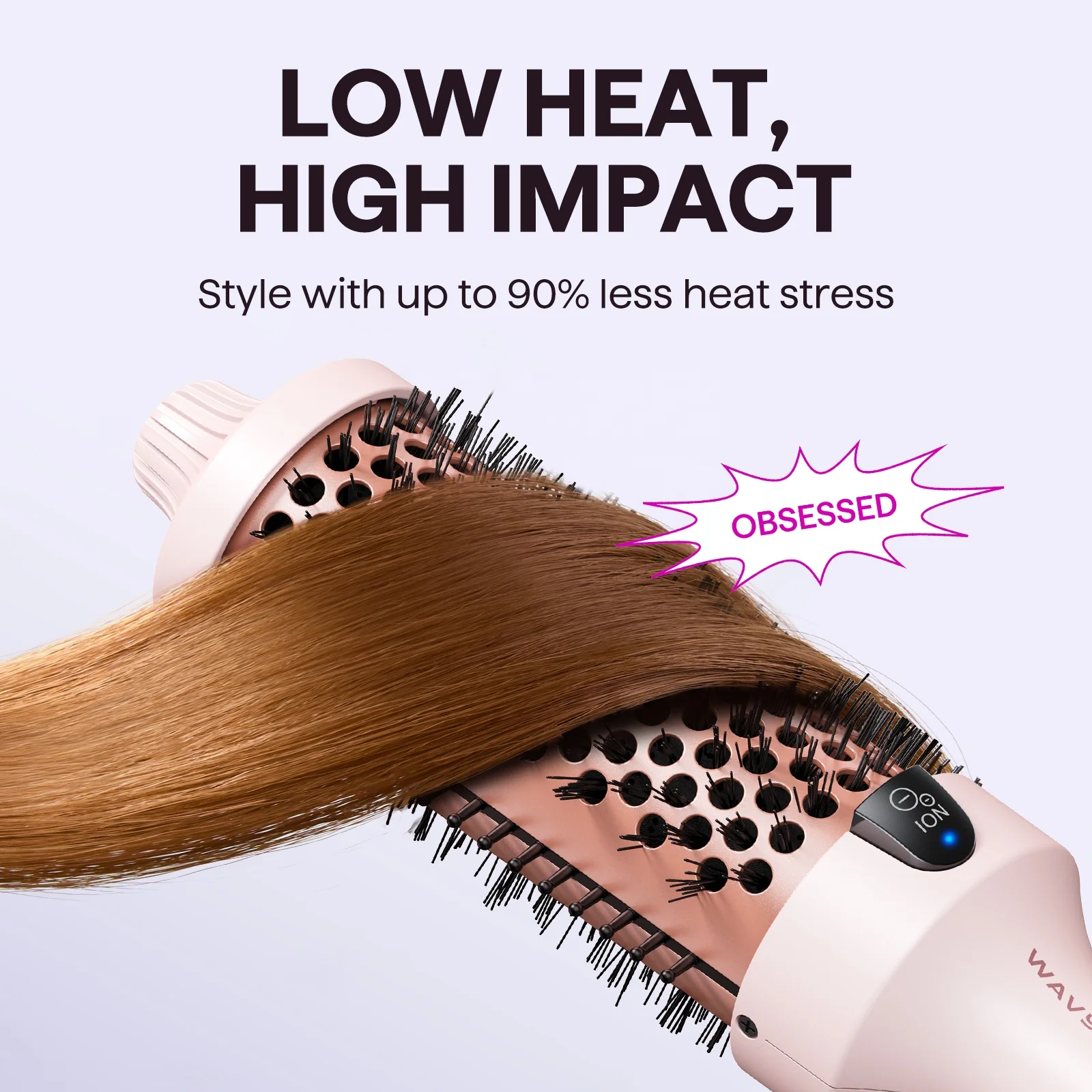 Wavytalk WA 206 1.5 Inch LED Digital Display Ionic Thermal Brush