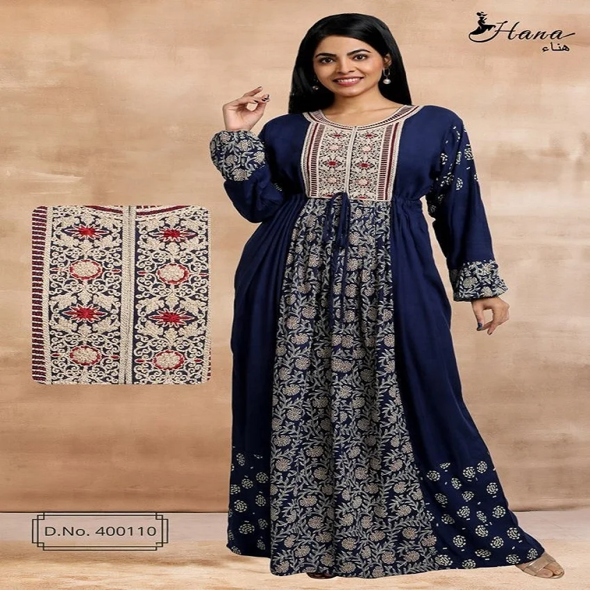 New Model Indian  Abaya in Dubai High Quality Embroidery Work Kaftan Dress Elegant  Jalabia Clothes Farasha Kaftan