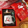 Coffret cadeau et couvercle en bois (Bonhomme de neige)