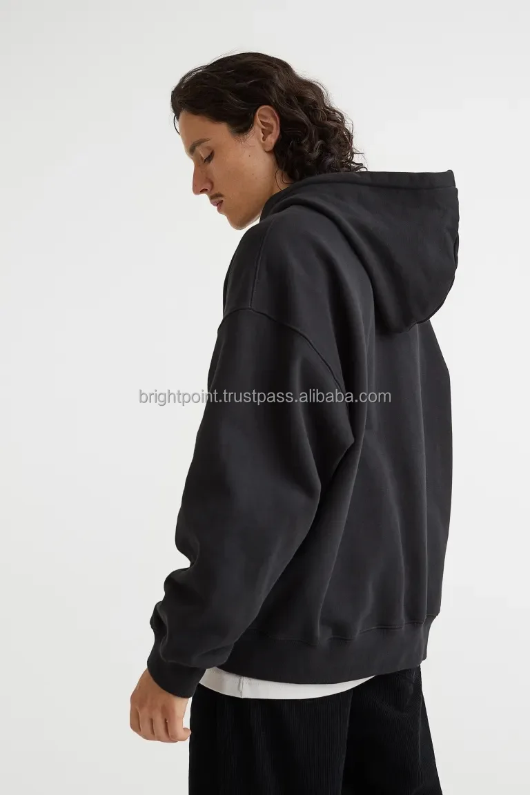 Oversized Cotton Blend Hoodie Streetwear Fit