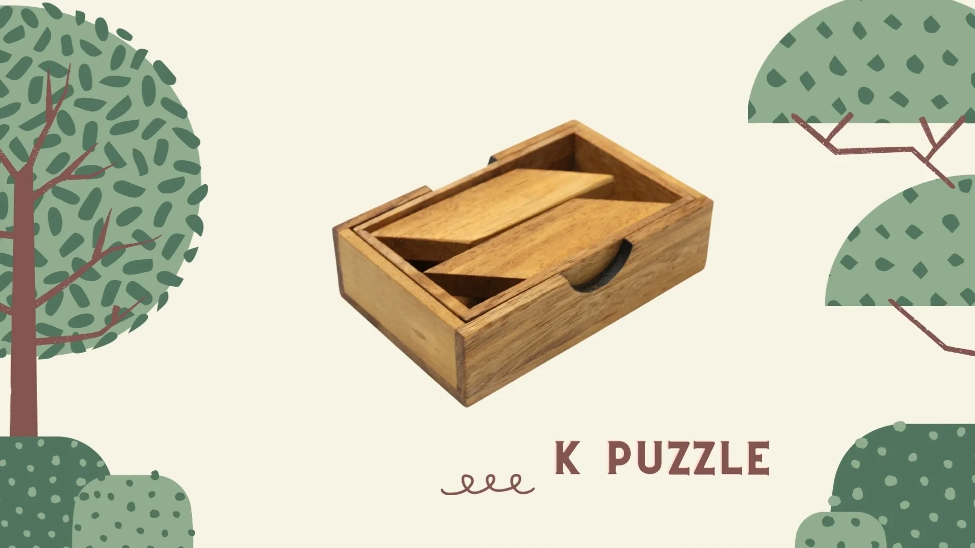 K Puzzle Desain Meja Dekorasi Rumah Dalam Kotak Penutup Kayu Dari Kayu ...