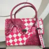 Pink & White Checkered