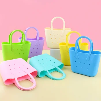 Portable Waterproof Beach Bag EVA DIY Key Holder Lightweight Small Children Summer Walks Kids Women 3d Cave Beach Hand Bag