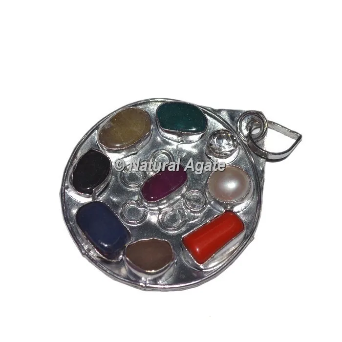 Agate 9 Plate Vastu Pendants | Seven Chakra Pendants