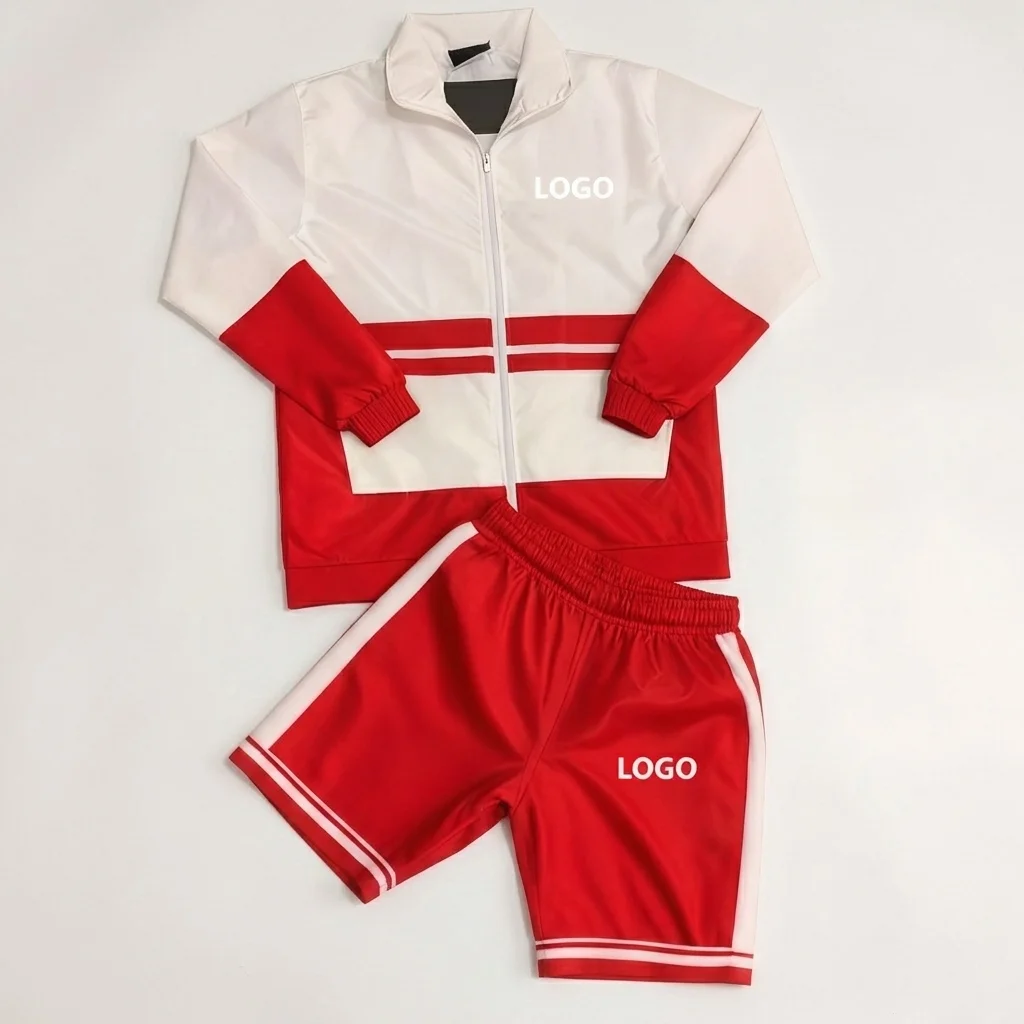 Glory Custom Windbreaker Hoodie Set New Trendy Hot Selling Nylon Zipper Hoodie With Short For Unisex Comfort Wear