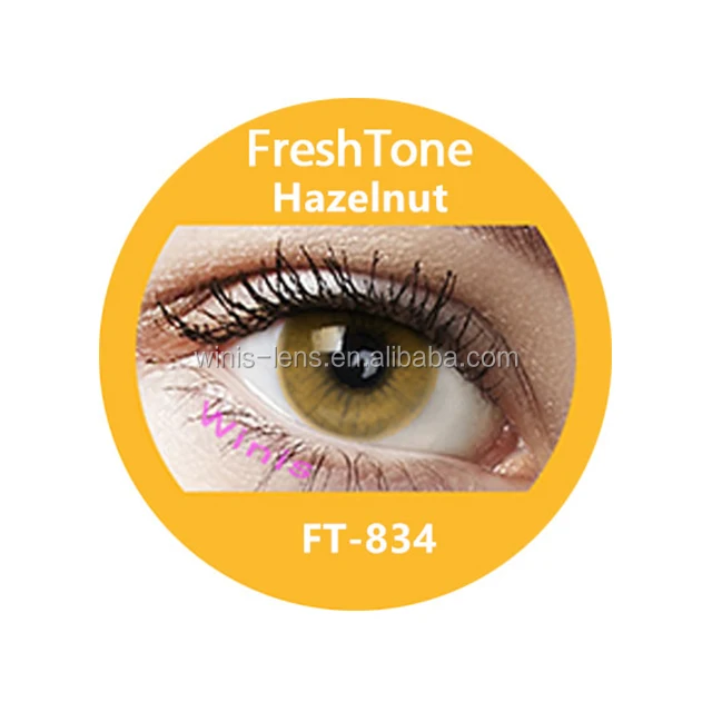 Freshtone Гламурные небесно-голубые Натуральные Косметические цветные контактные