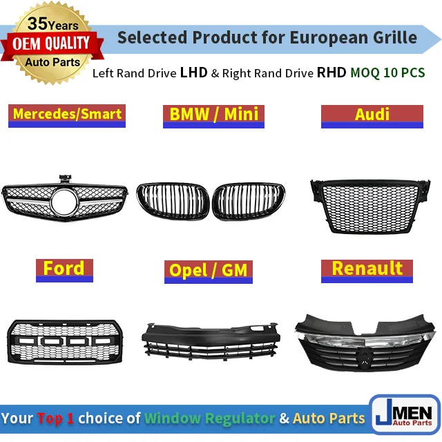 Jmen 62300E4601 62300N3301 for Nissan S30 Datsun 240Z 260Z 280Z Fairlady Z Front Grille Grill Radiator Car Auto Body Parts