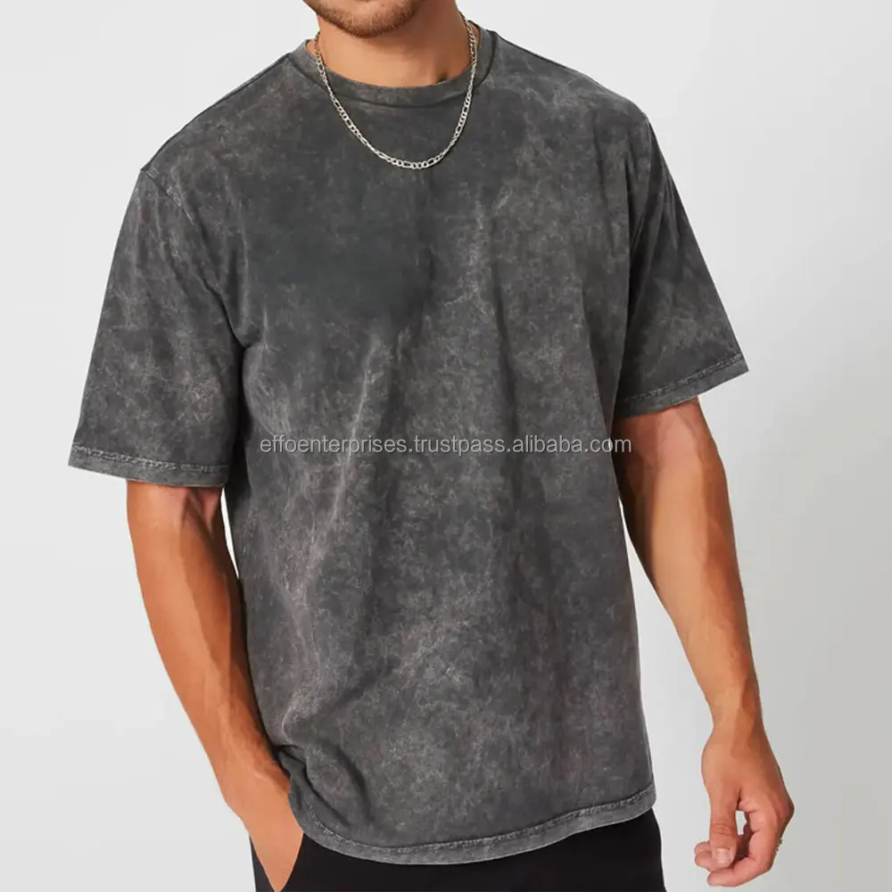 Custom Acid Wash Print Graphic T-shirt For Men's Wholesale High Quality ...