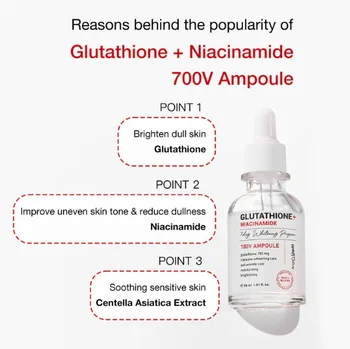 angel liquid glutathione plus niacinamide ANGELS Collagen 700V 30ml Ampoule Brightening Whitening Hydrating Pore Care DNA synthesis