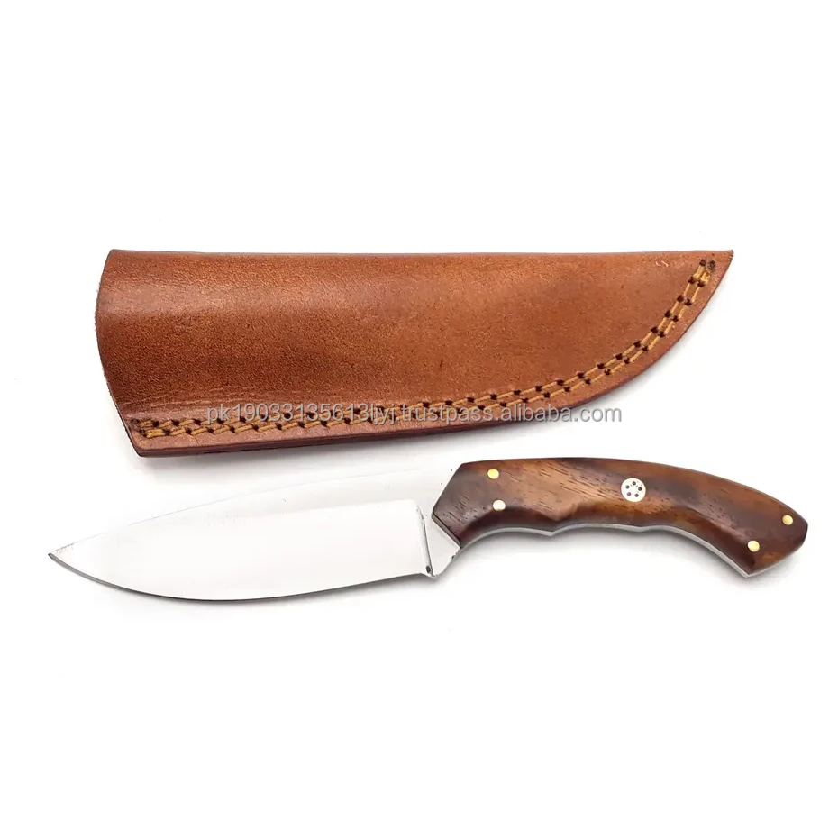 High Quality Best Mini Fixed Blade Camping Knife Rose Wood Handle And
