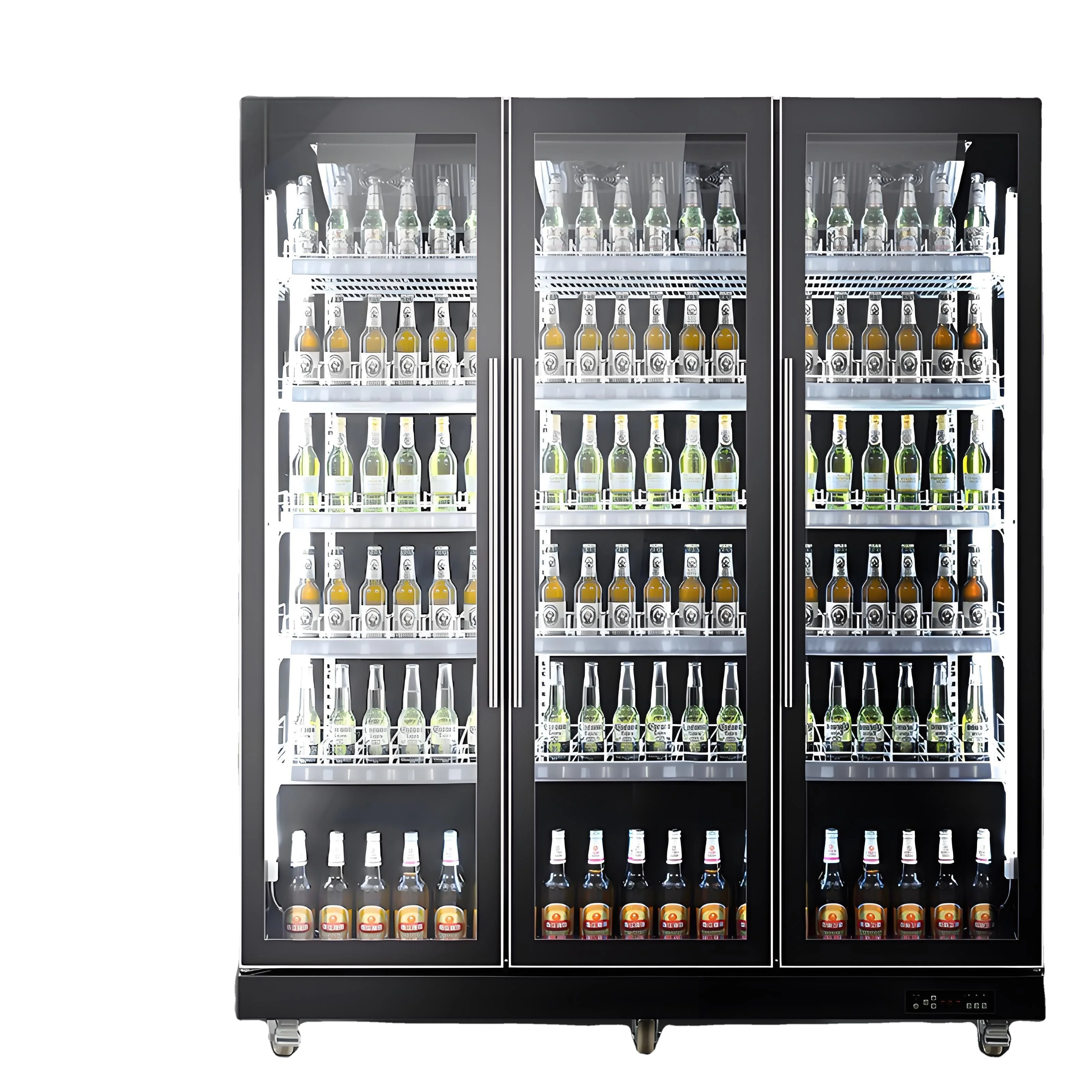 Bakery Refrigerator Display for Soft Drinks New Trend Freezer Display case Stainless Steel Supermarket Cooler