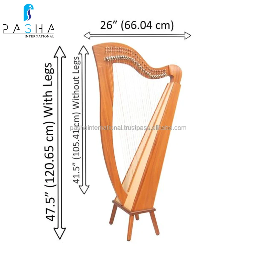 29 Strings Irish Harp Musical Instruments With Quality Bag Made Of