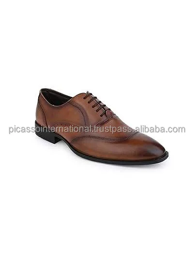 Excellent Quality Full Grain Antique Italian Genuine Leather Formal Casual Office Party Wear Shoes from Indian Exporter