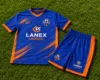 Blue with Orange