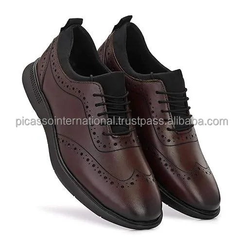 Wholesale Quantity Supply Good Quality Trendy Design Customized Logo Formal Casual Wear Office Party Wear Genuine Leather Shoes