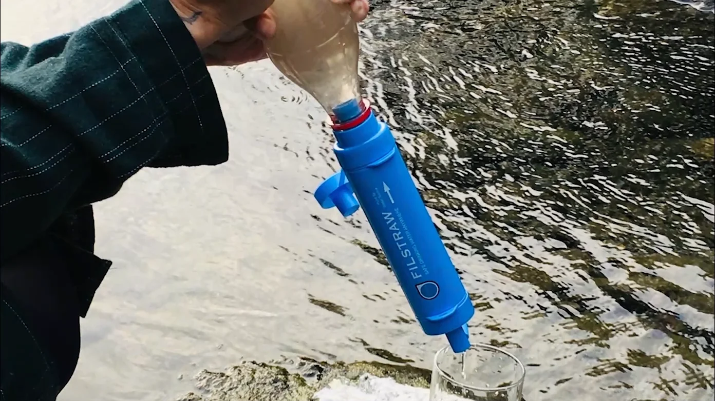 Amazon Hot Selling Portable Water Purifier Filstraw For Outdoor Camping